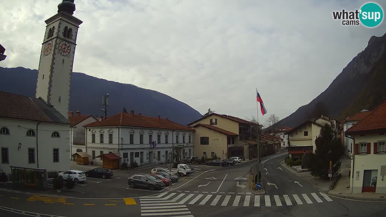 Live-Webcam Stadtzentrum von Kobarid – Soča-Tal – Slowenien