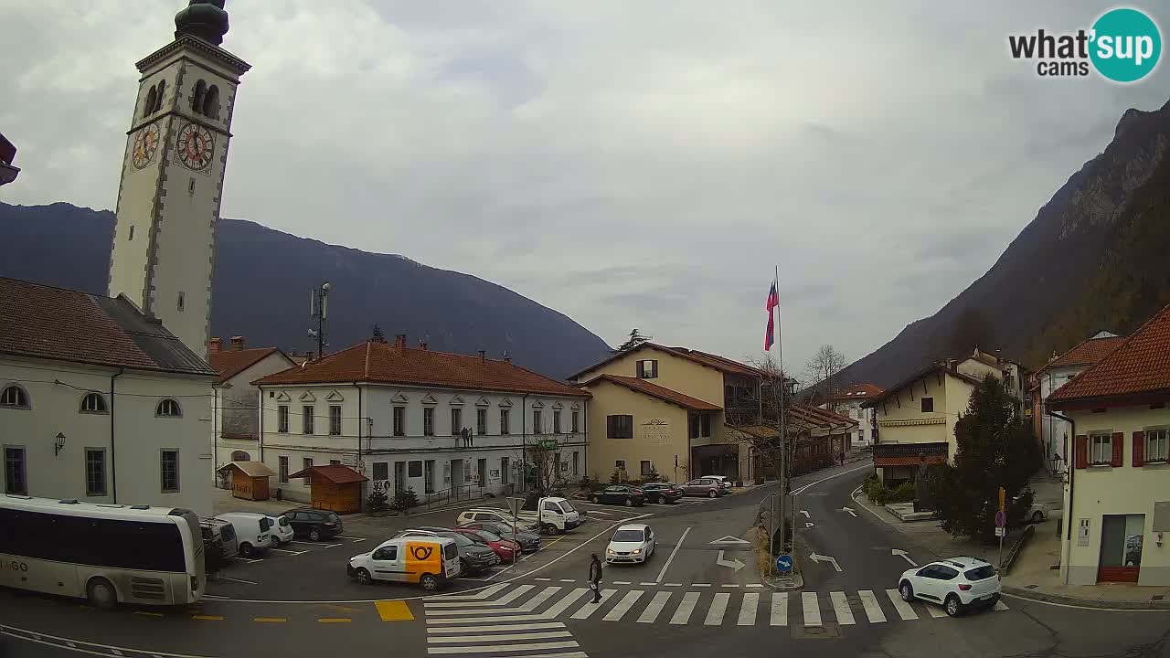 Cámara web en vivo Centro de la ciudad de Kobarid – Valle de Soča – Eslovenia