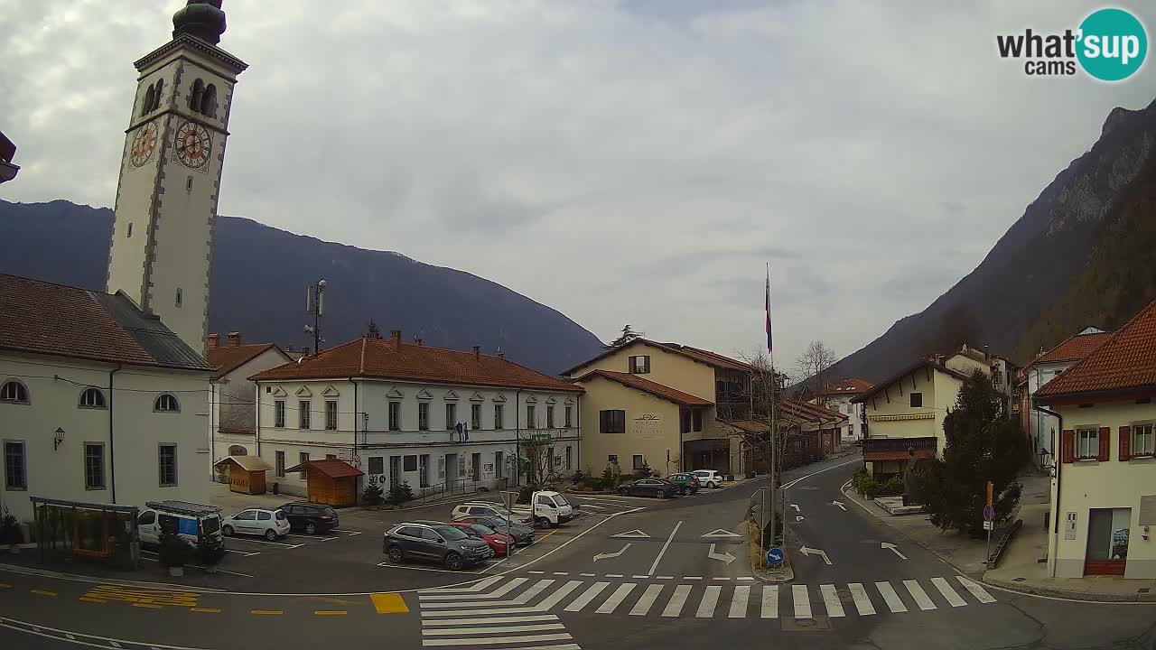 Live webcam Kobarid – Caporetto centro città – Valle dell’Isonzo – Slovenia