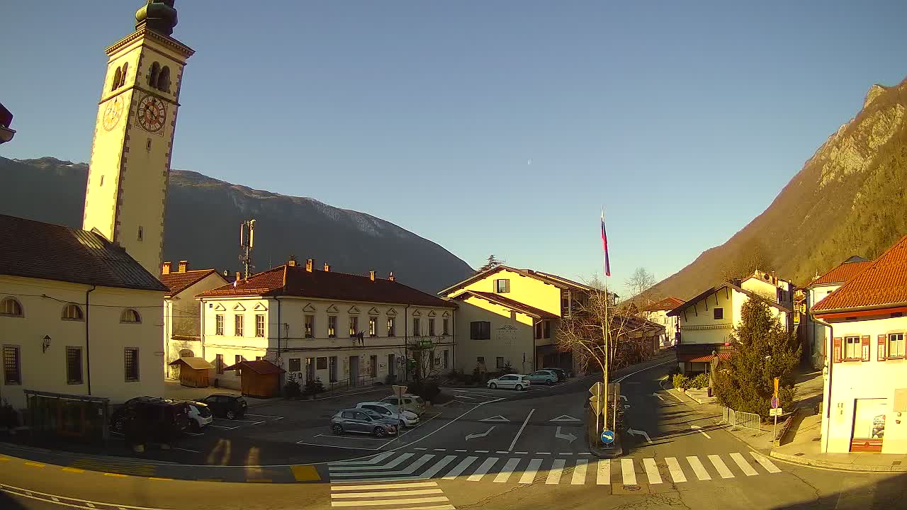 Live webcam Kobarid – Caporetto centro città – Valle dell’Isonzo – Slovenia