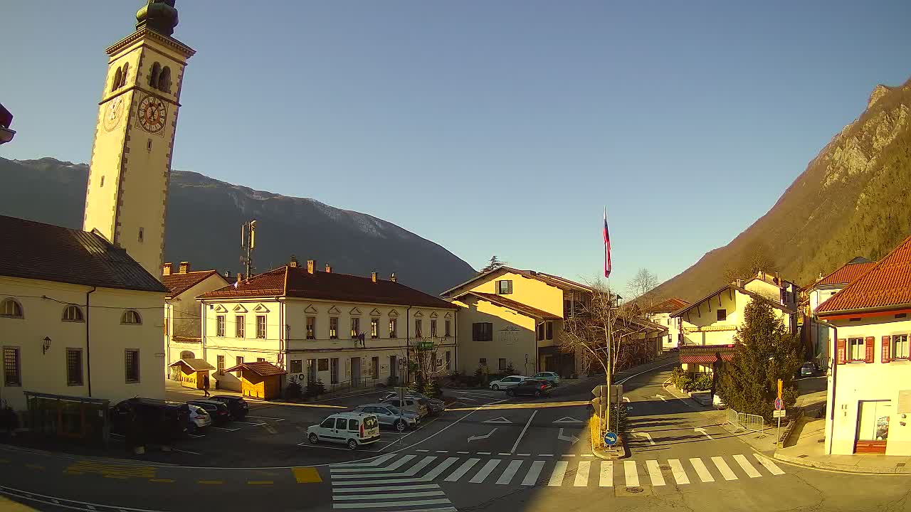 Live-Webcam Stadtzentrum von Kobarid – Soča-Tal – Slowenien