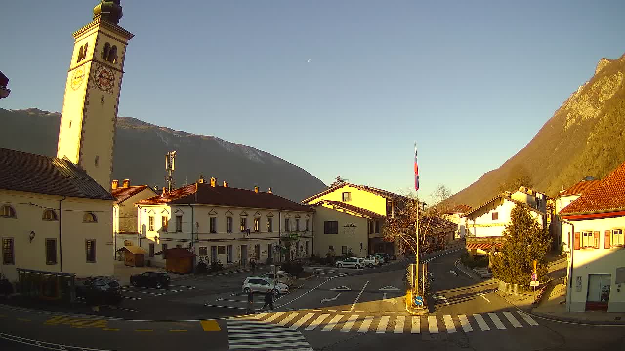 Live-Webcam Stadtzentrum von Kobarid – Soča-Tal – Slowenien