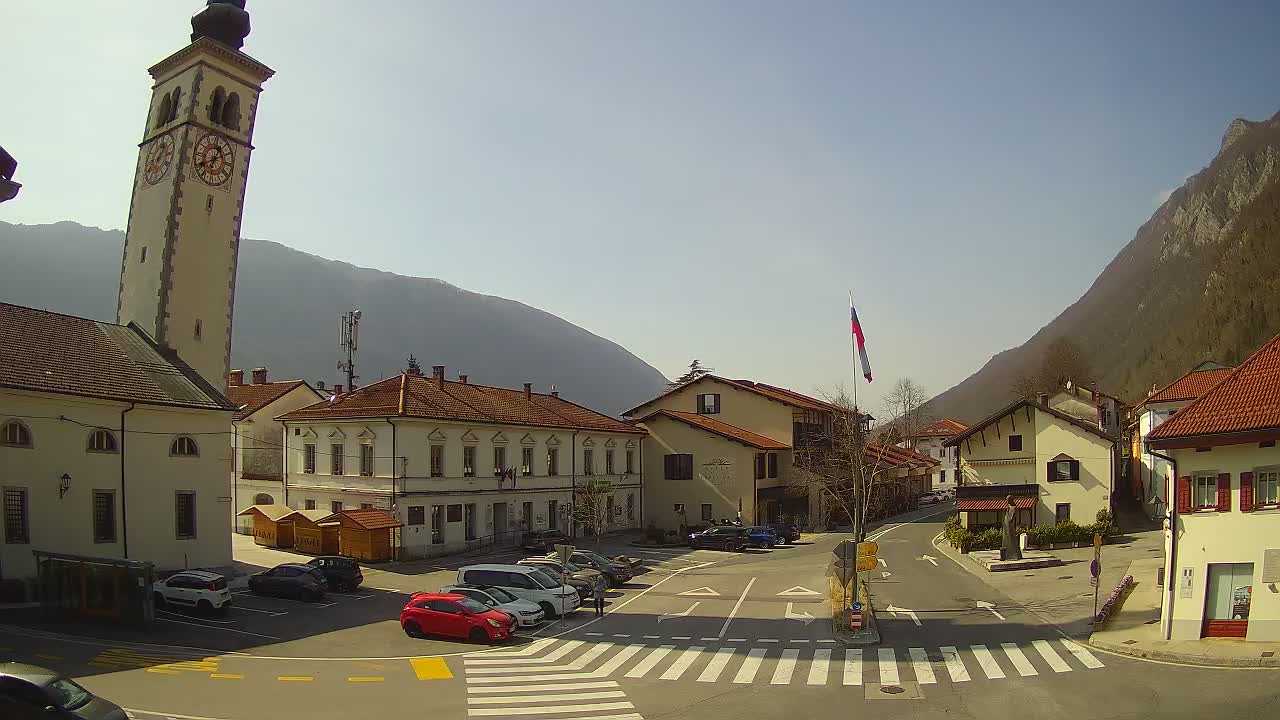 Live-Webcam Stadtzentrum von Kobarid – Soča-Tal – Slowenien