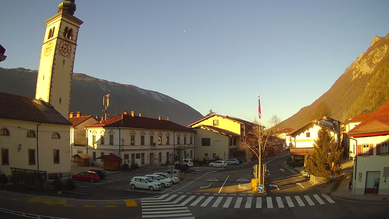 Live webcam Kobarid – Caporetto centro città – Valle dell’Isonzo – Slovenia