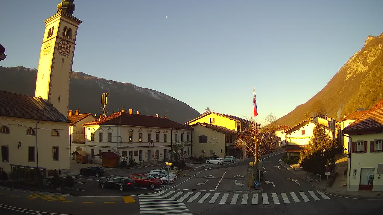 Live webcam Kobarid – Caporetto centro città – Valle dell’Isonzo – Slovenia