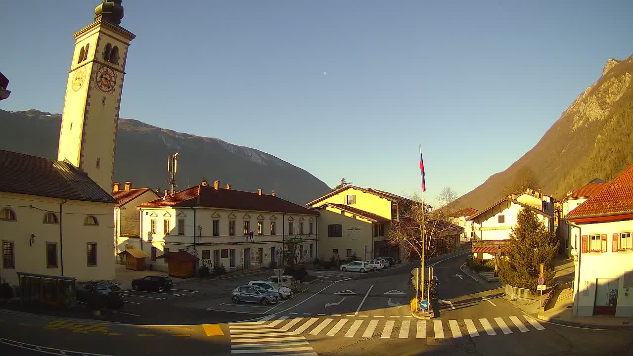 Webcam en direct du centre-ville de Kobarid – Vallée de la Soča – Slovénie