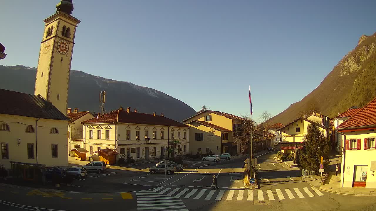 Live-Webcam Stadtzentrum von Kobarid – Soča-Tal – Slowenien