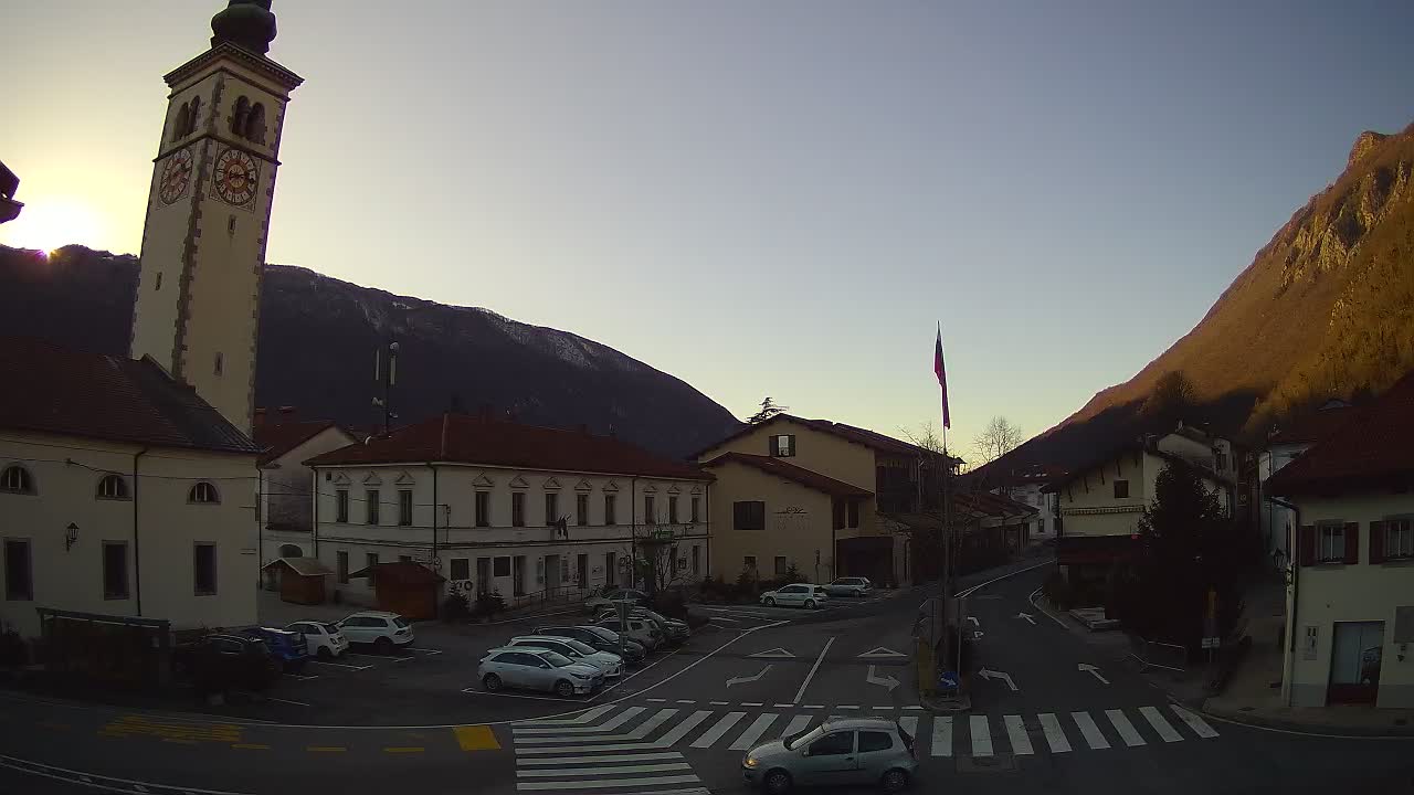 Live-Webcam Stadtzentrum von Kobarid – Soča-Tal – Slowenien