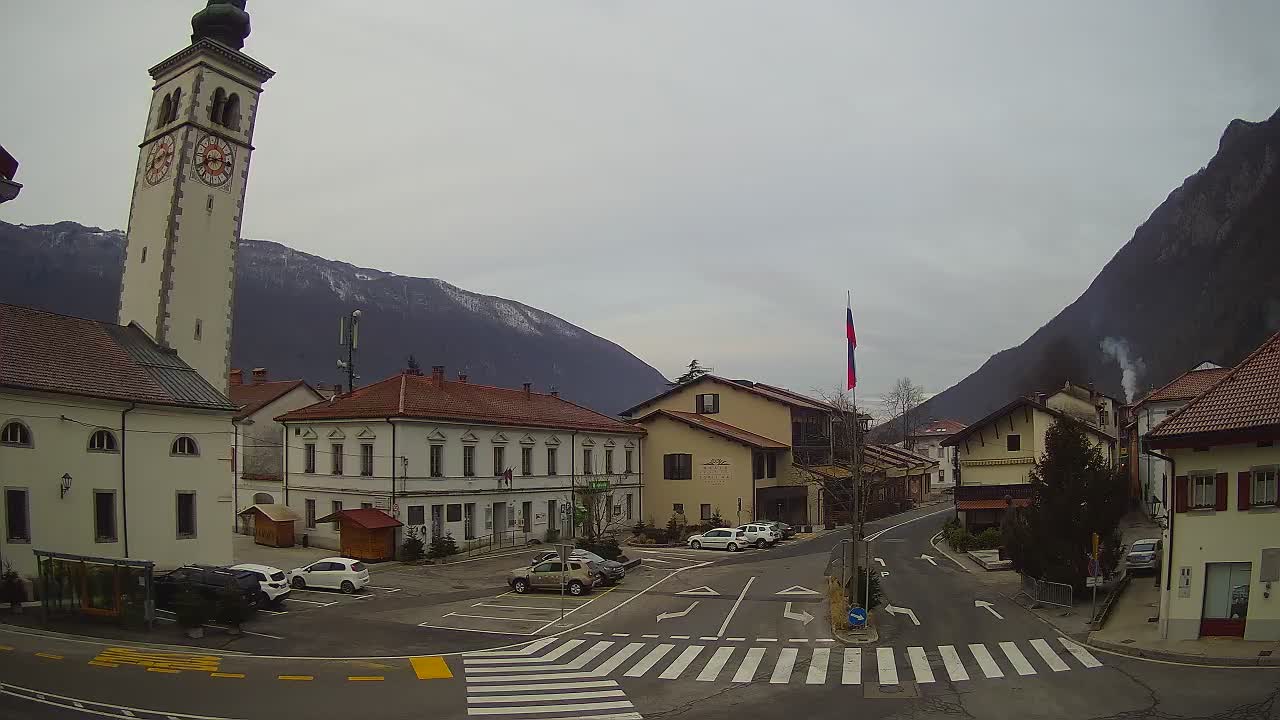 Live-Webcam Stadtzentrum von Kobarid – Soča-Tal – Slowenien