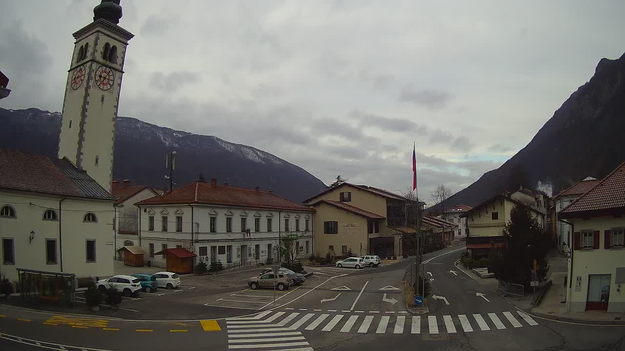 Live-Webcam Stadtzentrum von Kobarid – Soča-Tal – Slowenien