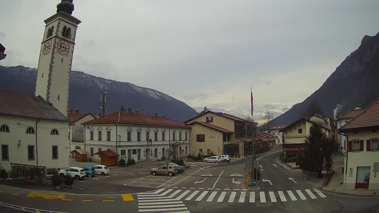 Live-Webcam Stadtzentrum von Kobarid – Soča-Tal – Slowenien