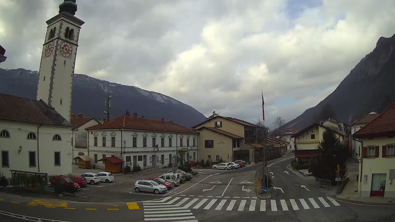 Live-Webcam Stadtzentrum von Kobarid – Soča-Tal – Slowenien