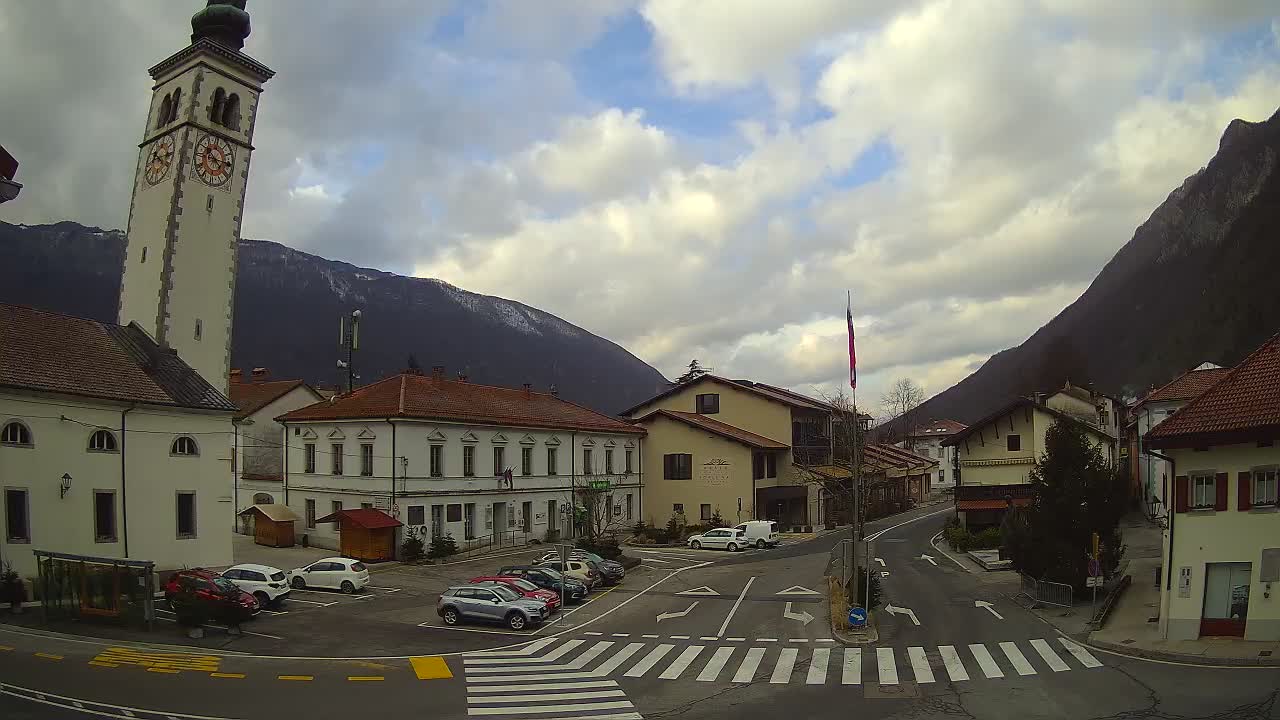 Live webcam Kobarid – Caporetto centro città – Valle dell’Isonzo – Slovenia