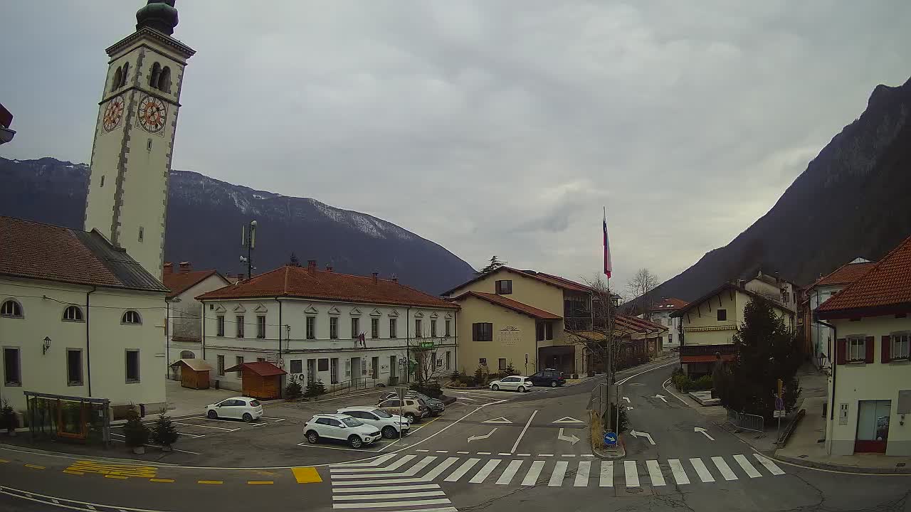 Live webcam Kobarid – Caporetto centro città – Valle dell’Isonzo – Slovenia