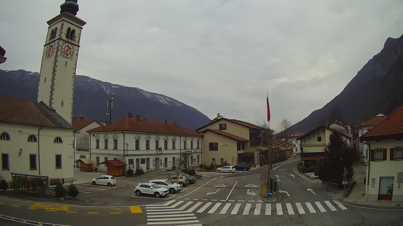 Live-Webcam Stadtzentrum von Kobarid – Soča-Tal – Slowenien