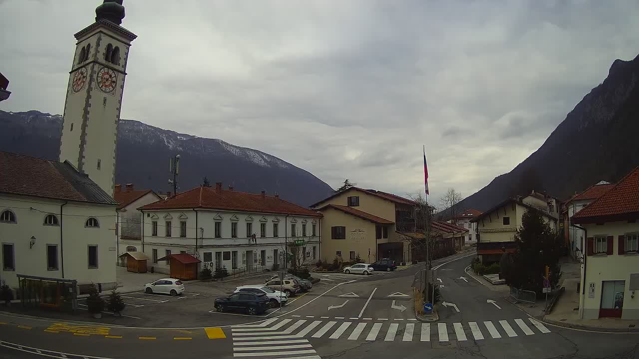 Live webcam Kobarid – Caporetto centro città – Valle dell’Isonzo – Slovenia