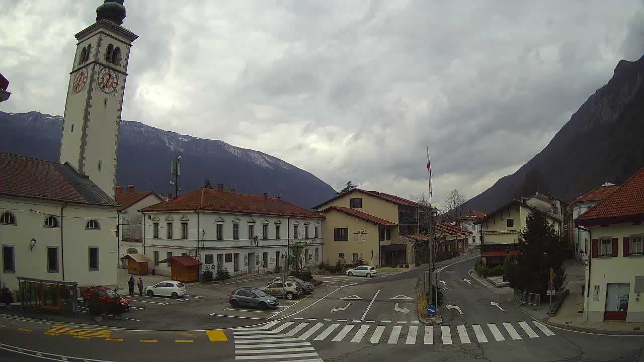 Live-Webcam Stadtzentrum von Kobarid – Soča-Tal – Slowenien