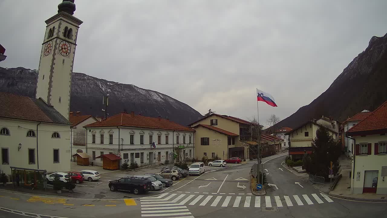 Webcam en direct du centre-ville de Kobarid – Vallée de la Soča – Slovénie