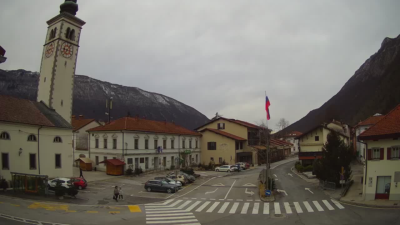 Cámara web en vivo Centro de la ciudad de Kobarid – Valle de Soča – Eslovenia