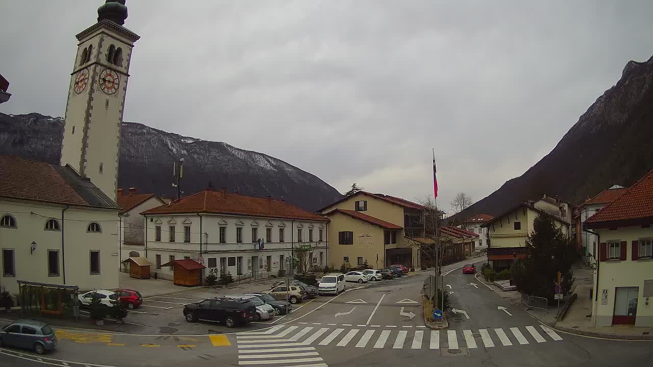 Live webcam Kobarid – Caporetto centro città – Valle dell’Isonzo – Slovenia