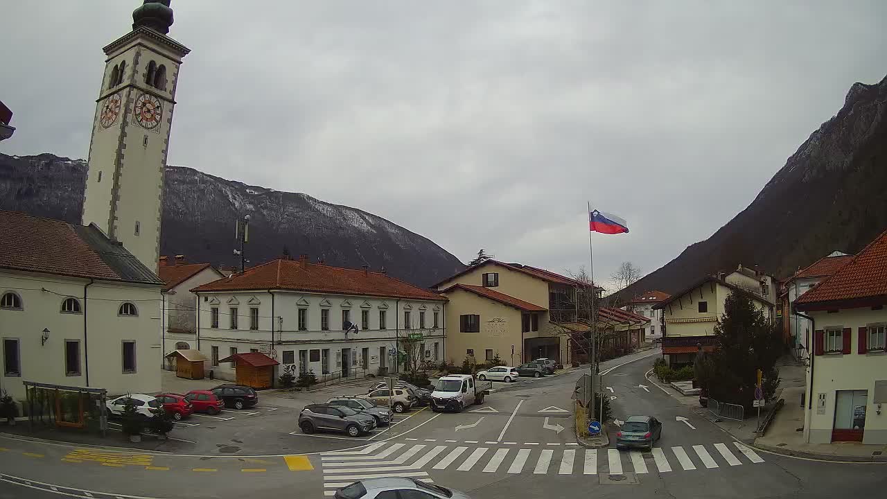 Live-Webcam Stadtzentrum von Kobarid – Soča-Tal – Slowenien