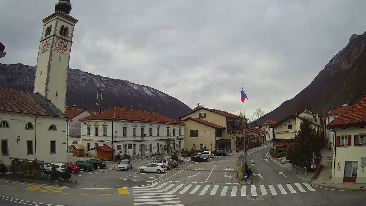 Webcam en direct du centre-ville de Kobarid – Vallée de la Soča – Slovénie