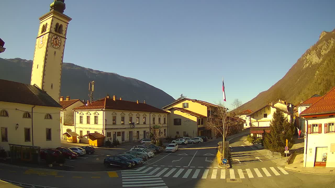 Live webcam Kobarid – Caporetto centro città – Valle dell’Isonzo – Slovenia