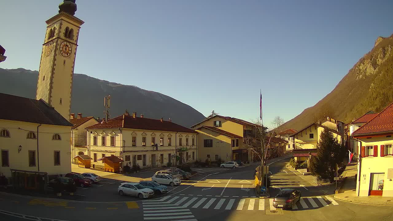 Live webcam Kobarid – Caporetto centro città – Valle dell’Isonzo – Slovenia