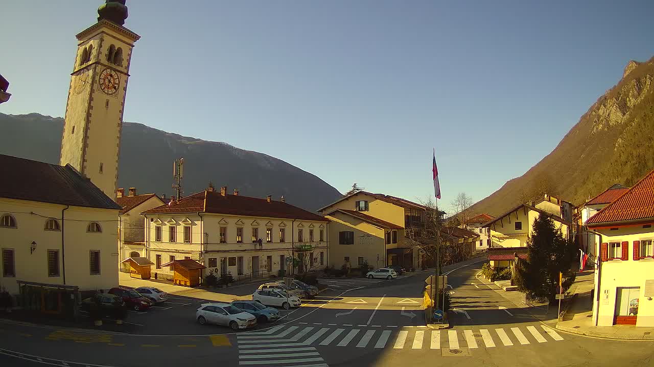 Live-Webcam Stadtzentrum von Kobarid – Soča-Tal – Slowenien