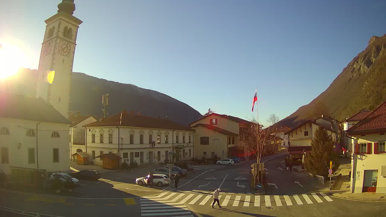 Live-Webcam Stadtzentrum von Kobarid – Soča-Tal – Slowenien