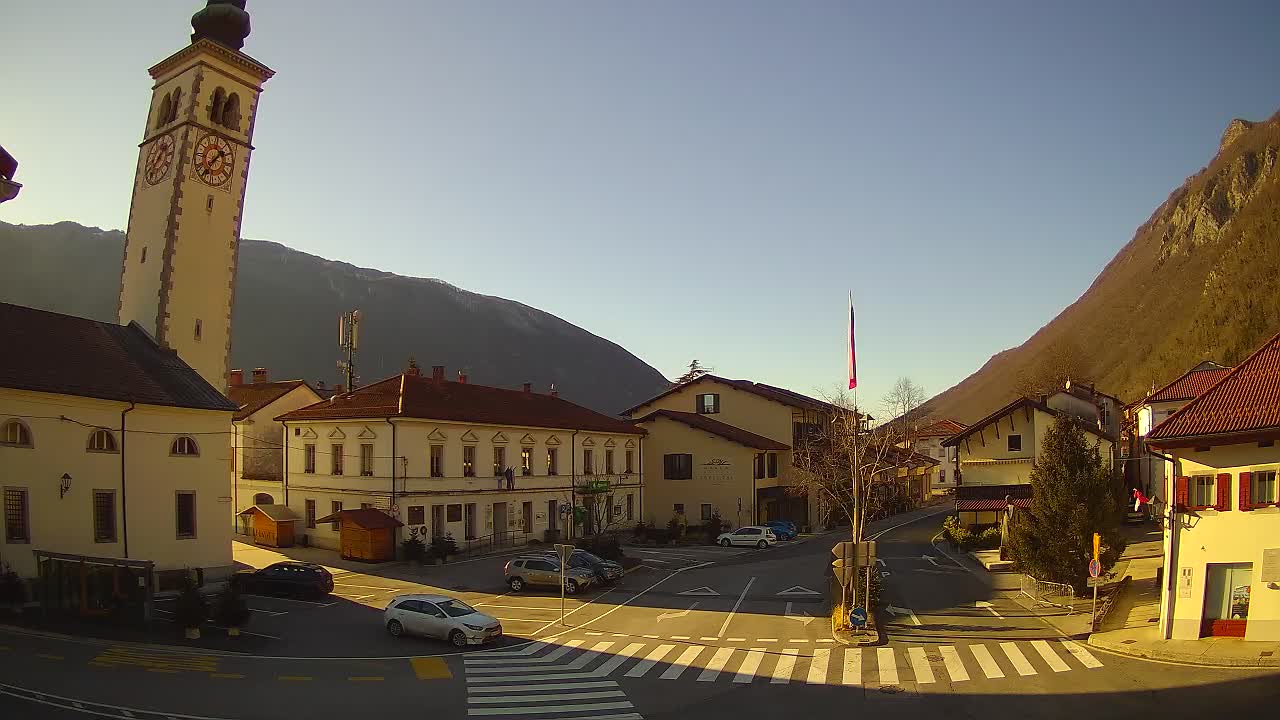 Live-Webcam Stadtzentrum von Kobarid – Soča-Tal – Slowenien