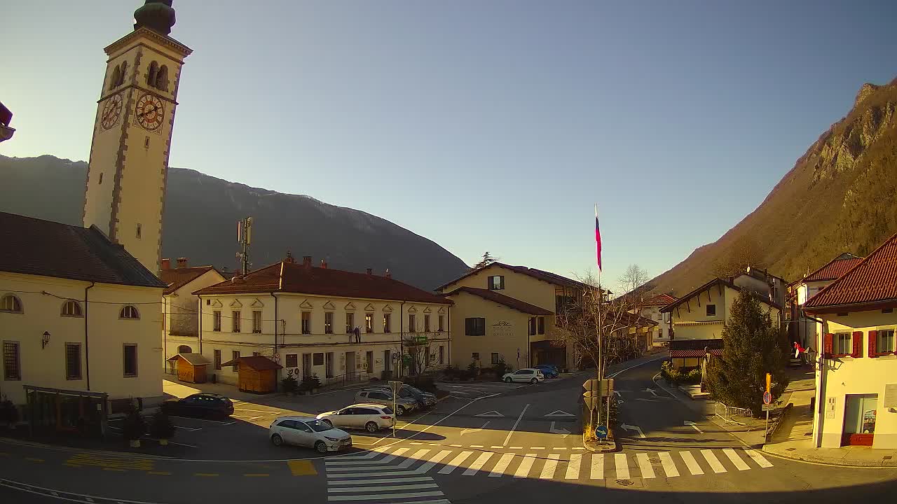 Live webcam Kobarid – Caporetto centro città – Valle dell’Isonzo – Slovenia