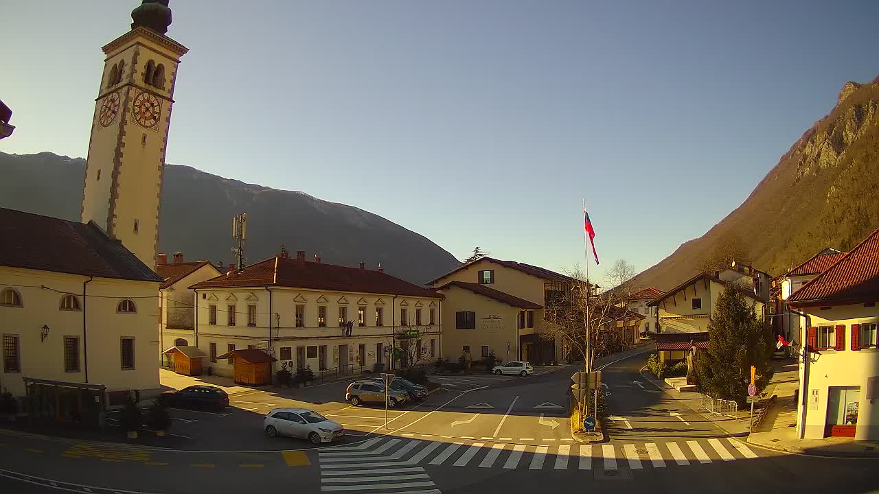 Webcam en direct du centre-ville de Kobarid – Vallée de la Soča – Slovénie