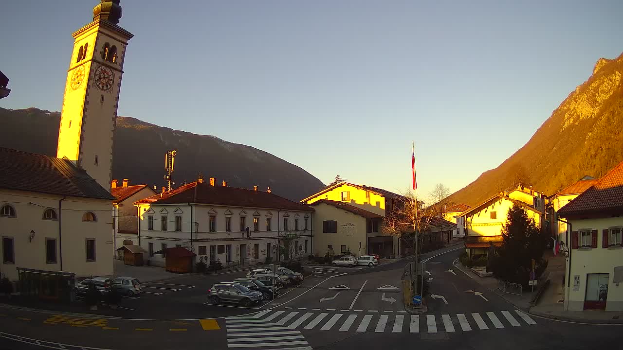 Webcam en direct du centre-ville de Kobarid – Vallée de la Soča – Slovénie