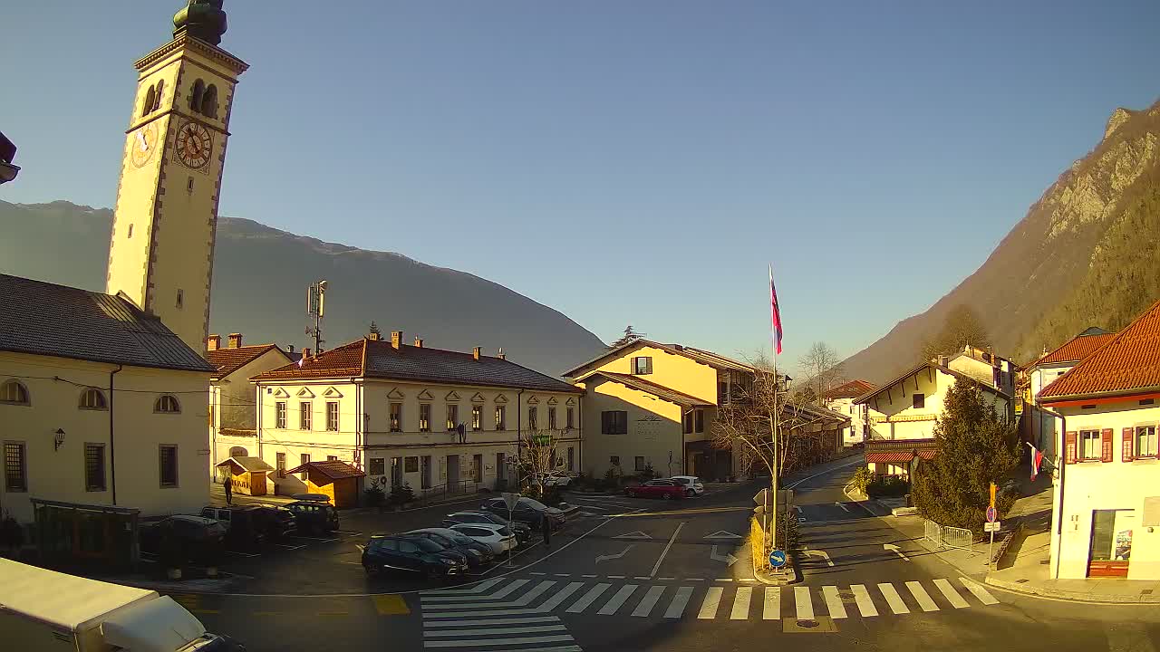 Live-Webcam Stadtzentrum von Kobarid – Soča-Tal – Slowenien