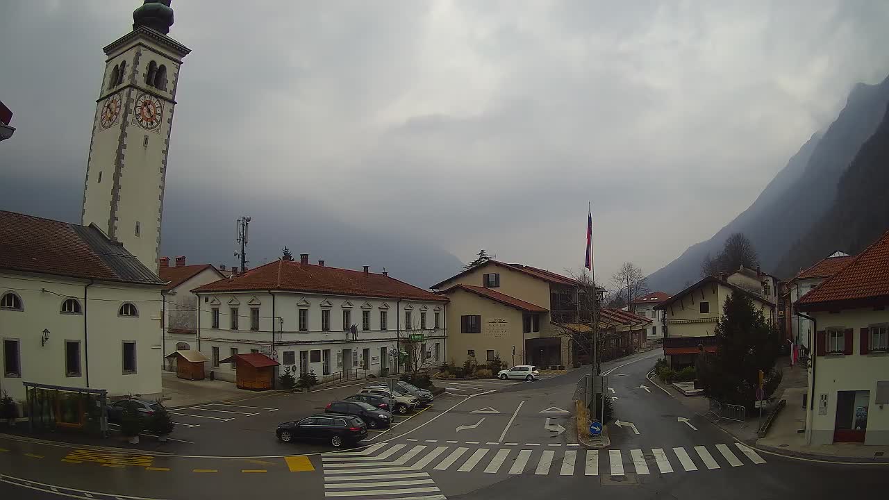 Live webcam Kobarid – Caporetto centro città – Valle dell’Isonzo – Slovenia