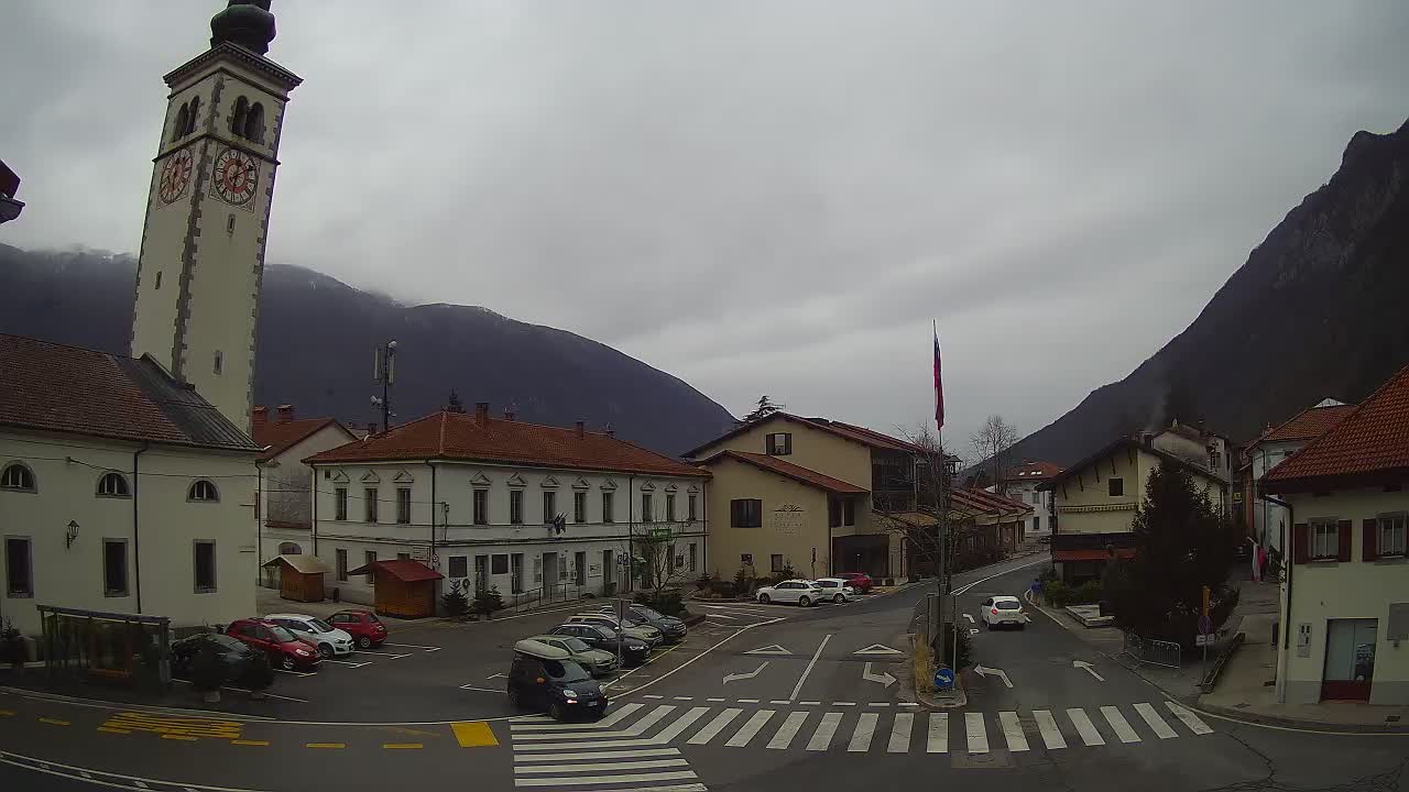 Live-Webcam Stadtzentrum von Kobarid – Soča-Tal – Slowenien