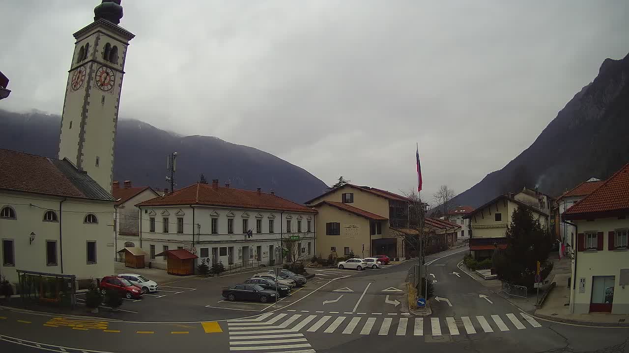 Webcam en direct du centre-ville de Kobarid – Vallée de la Soča – Slovénie