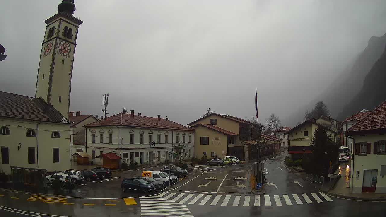 Live-Webcam Stadtzentrum von Kobarid – Soča-Tal – Slowenien