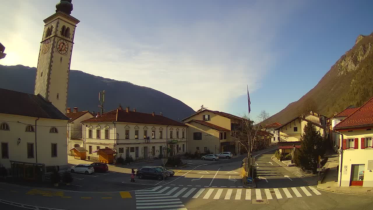 Live-Webcam Stadtzentrum von Kobarid – Soča-Tal – Slowenien