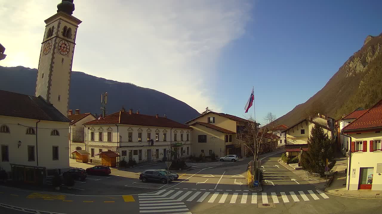 Live webcam Kobarid – Caporetto centro città – Valle dell’Isonzo – Slovenia