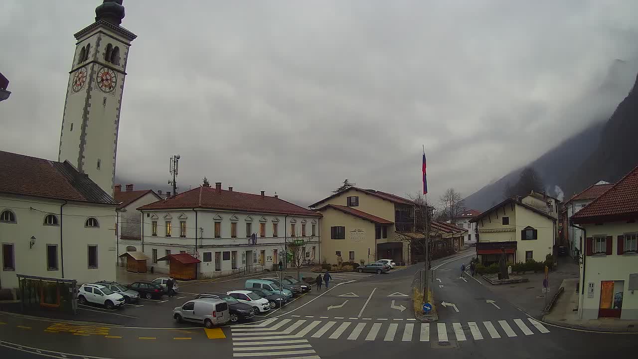 Live-Webcam Stadtzentrum von Kobarid – Soča-Tal – Slowenien