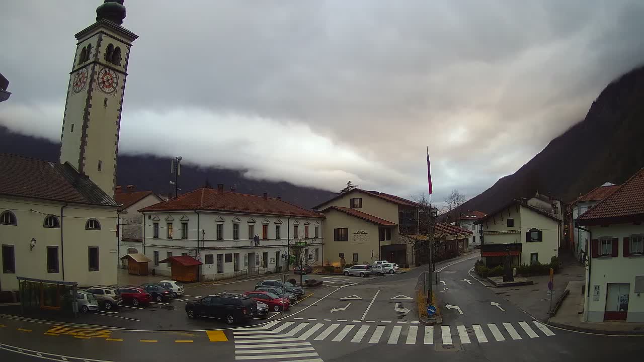 Live-Webcam Stadtzentrum von Kobarid – Soča-Tal – Slowenien