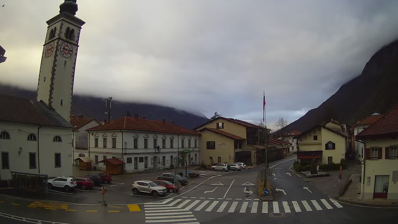 Live-Webcam Stadtzentrum von Kobarid – Soča-Tal – Slowenien