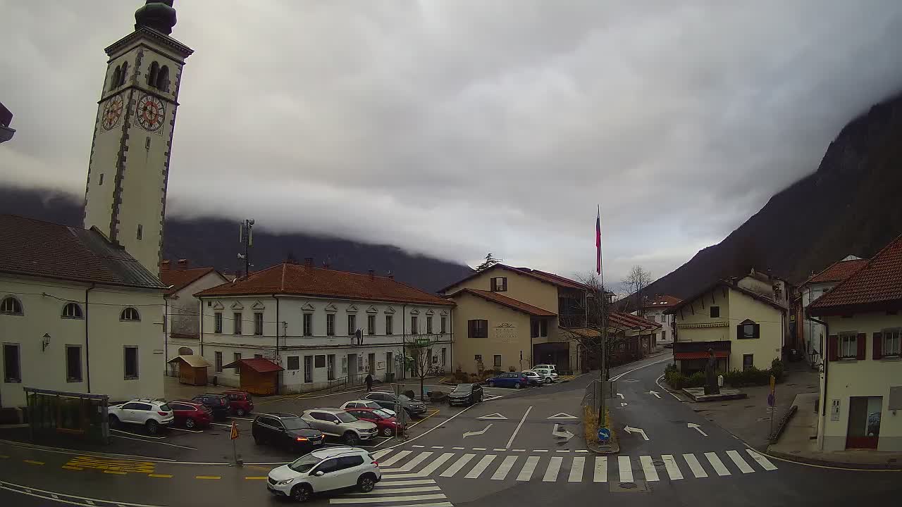 Live-Webcam Stadtzentrum von Kobarid – Soča-Tal – Slowenien