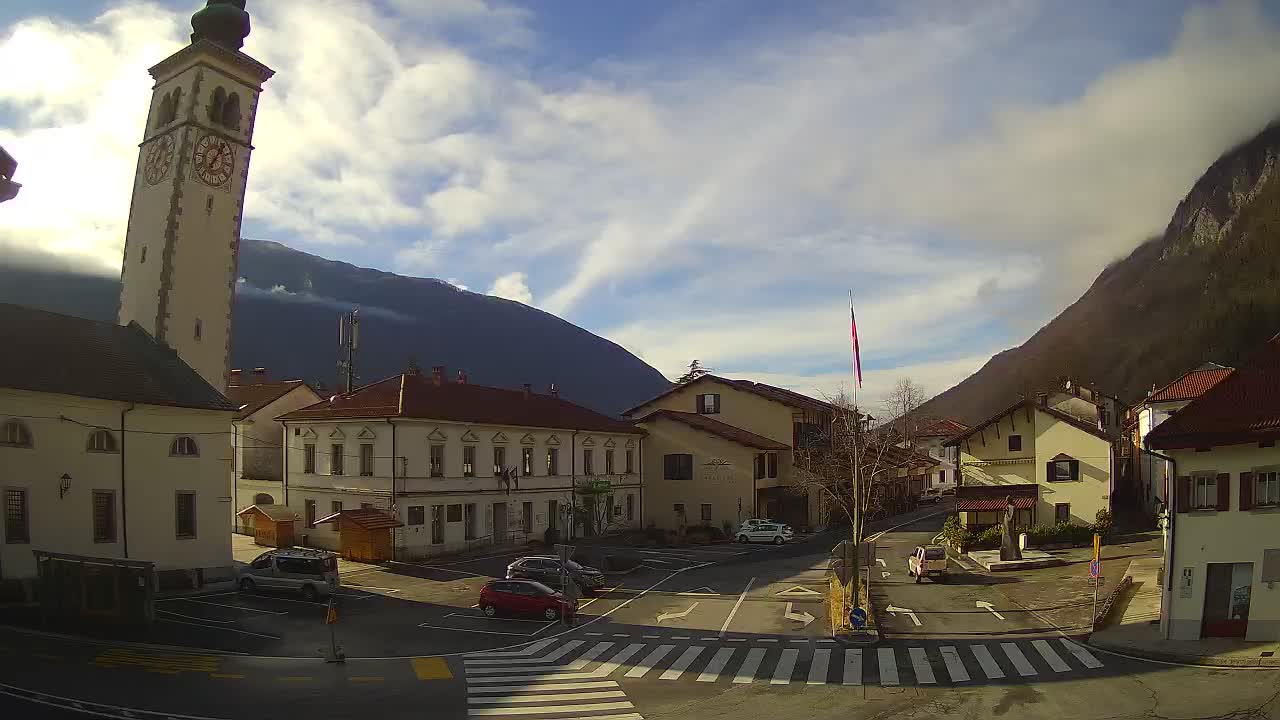 Live-Webcam Stadtzentrum von Kobarid – Soča-Tal – Slowenien