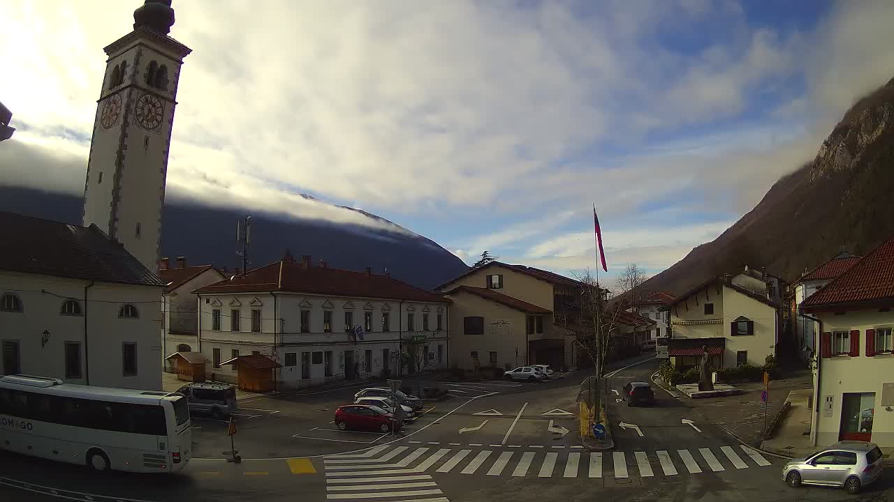 Live-Webcam Stadtzentrum von Kobarid – Soča-Tal – Slowenien