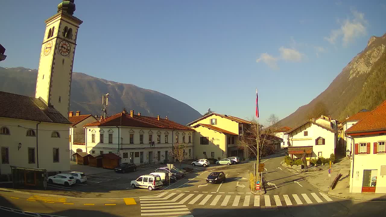 Live-Webcam Stadtzentrum von Kobarid – Soča-Tal – Slowenien