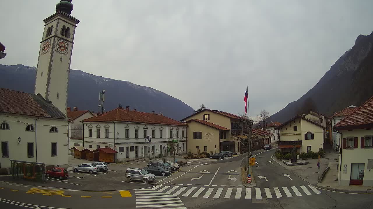 Webcam en direct du centre-ville de Kobarid – Vallée de la Soča – Slovénie