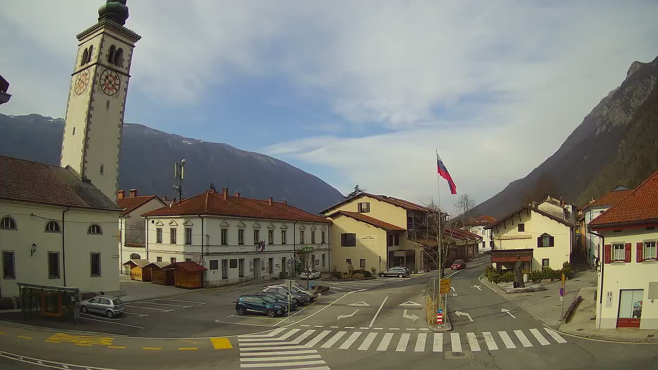 Webcam en direct du centre-ville de Kobarid – Vallée de la Soča – Slovénie